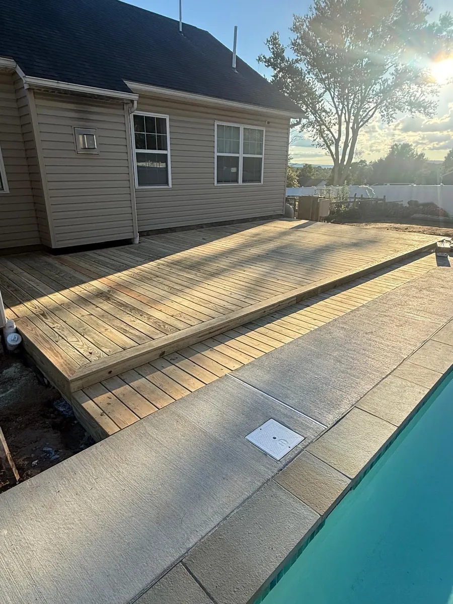 Finished, flush with the pool apron — AS Home Solutions MD, Maryland
